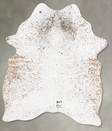 Salt and Pepper Brown Medium Brazilian Cowhide Rug 6'1"H x 4'8"W #B30078 by Hudson Hides