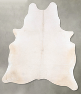 Ivory with Beige X-Large Brazilian Cowhide Rug 7'4"H x 6'0"W #B30080 by Hudson Hides
