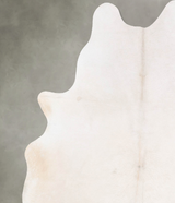 Ivory with Beige X-Large Brazilian Cowhide Rug 7'4"H x 6'0"W #B30080 by Hudson Hides