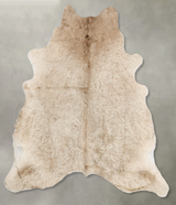 Champagne X-Large Brazilian Cowhide Rug 7'5"H x 6'6"W #B30081 by Hudson Hides