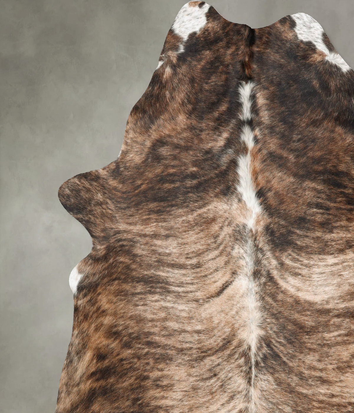 Medium Brindle X-Large Brazilian Cowhide Rug 7'7"H x 6'6"W #B30082 by Hudson Hides