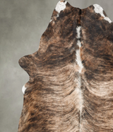 Medium Brindle X-Large Brazilian Cowhide Rug 7'7"H x 6'6"W #B30082 by Hudson Hides
