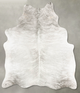 Grey Brindle Large Brazilian Cowhide Rug 6'7"H x 5'2"W #B30090 by Hudson Hides