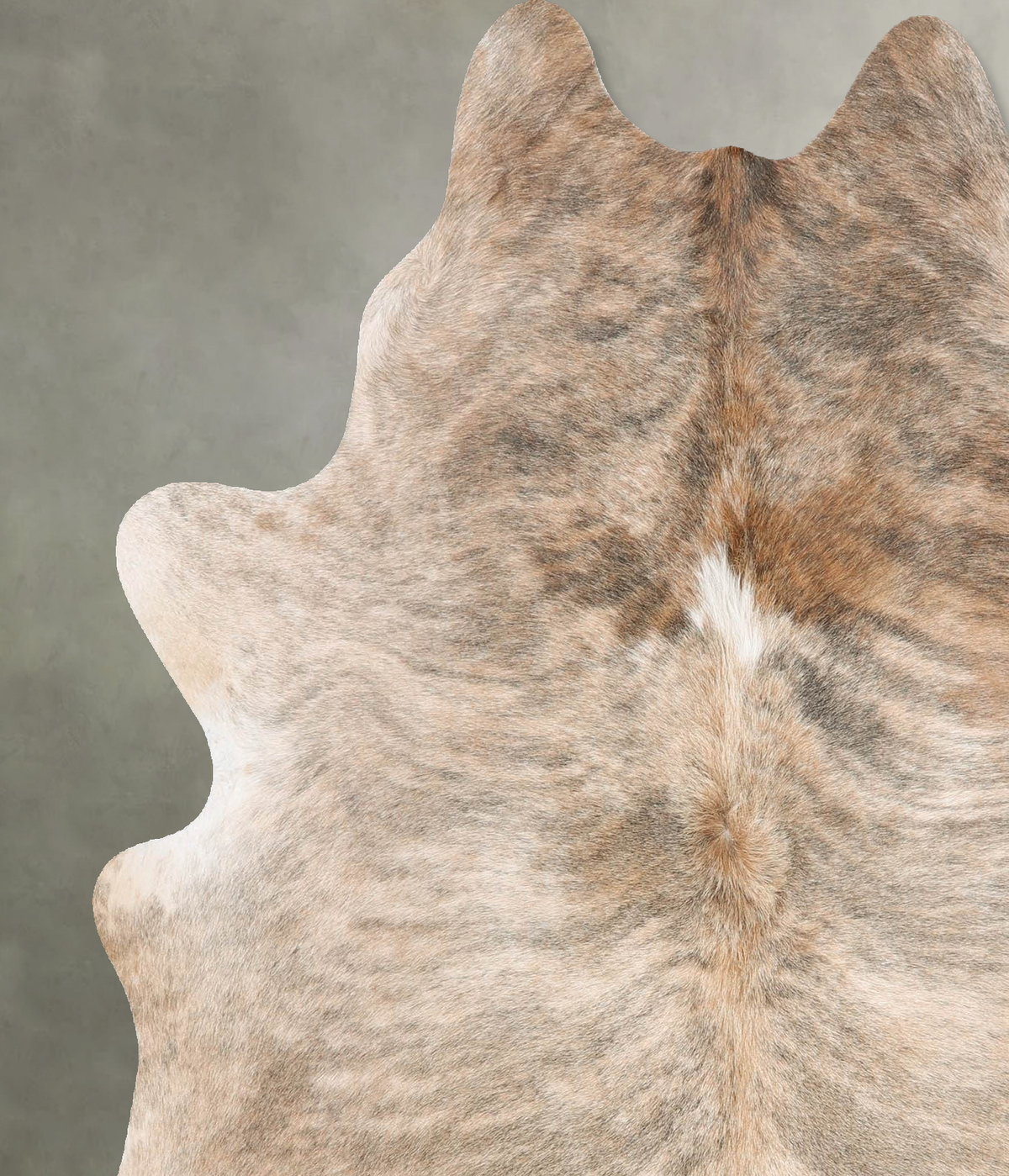 Light Brindle Large Brazilian Cowhide Rug 6'5"H x 5'5"W #B30091 by Hudson Hides