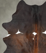 Chocolate and White Large Brazilian Cowhide Rug 7'2"H x 4'9"W #B30094 by Hudson Hides