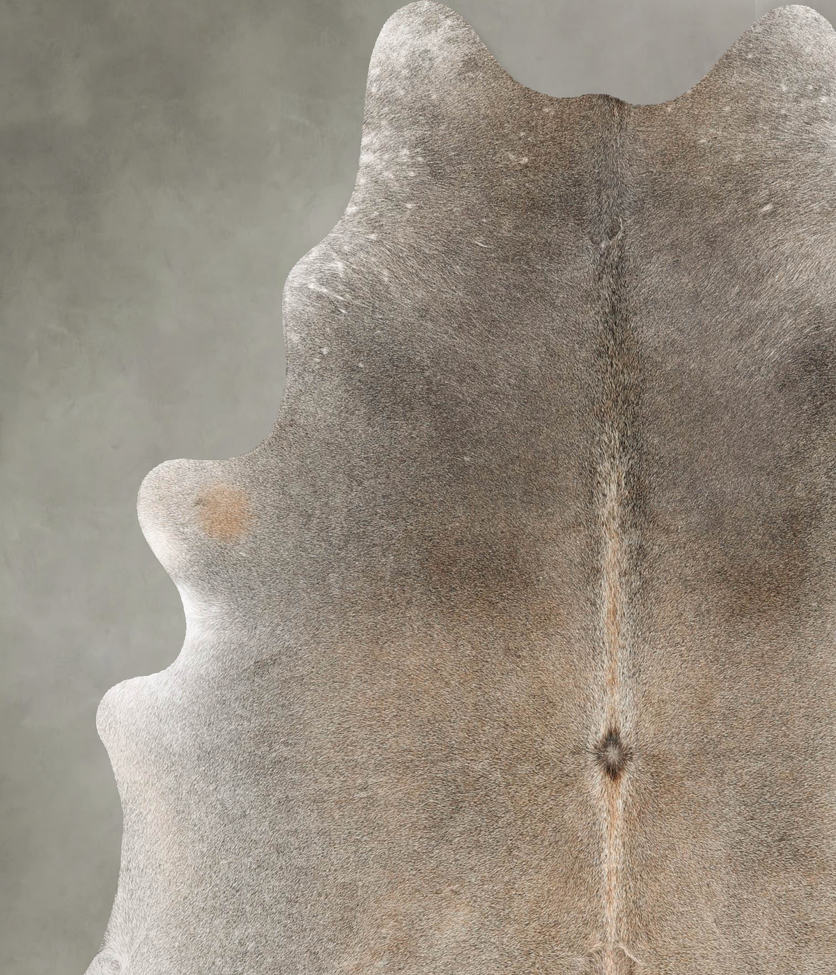 Grey with Beige X-Large Brazilian Cowhide Rug 6'11"H x 5'11"W #B30100 by Hudson Hides
