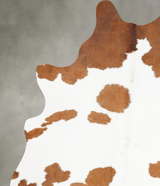 Brown and White X-Large Brazilian Cowhide Rug 7'3"H x 5'11"W #B30102 by Hudson Hides