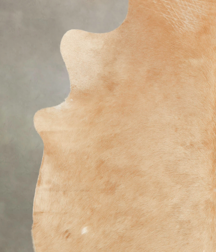 Beige X-Large Brazilian Cowhide Rug 7'2"H x 6'6"W #B3011 by Hudson Hides