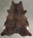 Dark Brindle X-Large Brazilian Cowhide Rug 7'5"H x 6'5"W #B30110 by Hudson Hides