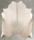 Champagne Large Brazilian Cowhide Rug 6'5"H x 5'8"W #B30113 by Hudson Hides