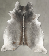Dark Grey X-Large Brazilian Cowhide Rug 7'0"H x 6'4"W #B30116 by Hudson Hides