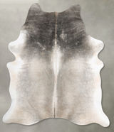 Grey with Beige X-Large Brazilian Cowhide Rug 7'6"H x 5'9"W #B30117 by Hudson Hides