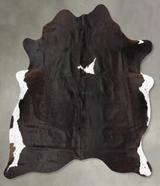 Black and White Large Brazilian Cowhide Rug 6'9"H x 5'10"W #B30118 by Hudson Hides