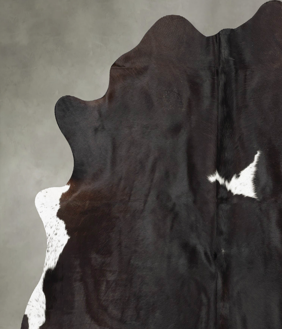 Black and White Large Brazilian Cowhide Rug 6'9"H x 5'10"W #B30118 by Hudson Hides