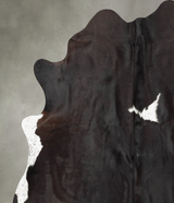 Black and White Large Brazilian Cowhide Rug 6'9"H x 5'10"W #B30118 by Hudson Hides