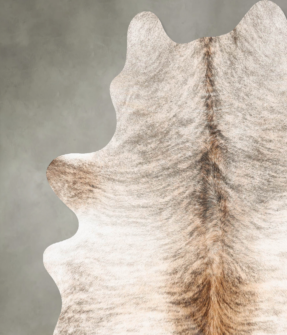 Light Brindle Large Brazilian Cowhide Rug 7'4"H x 5'5"W #B30121 by Hudson Hides