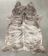 Light Brindle Large Brazilian Cowhide Rug 6'10"H x 5'6"W #B30122 by Hudson Hides