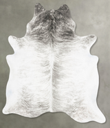 Grey Brindle X-Large Brazilian Cowhide Rug 6'11"H x 5'11"W #B30123 by Hudson Hides
