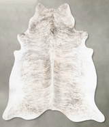 Grey Brindle XX-Large Brazilian Cowhide Rug 7'8"H x 7'0"W #B30126 by Hudson Hides