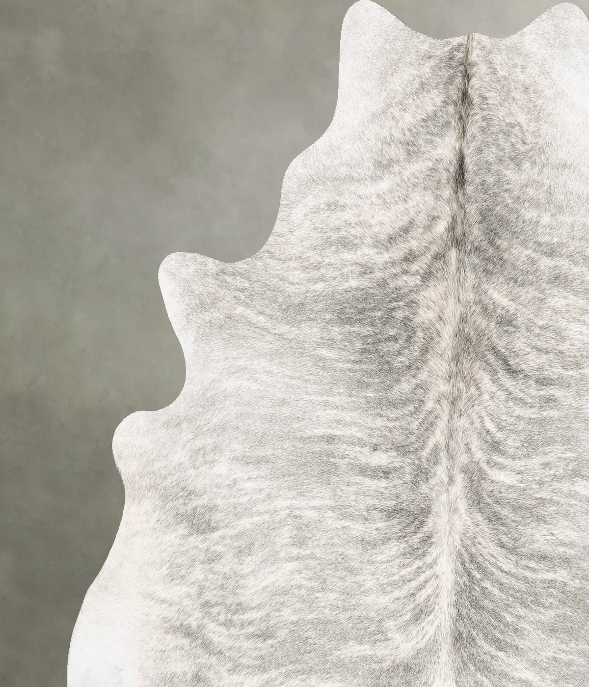 Grey Brindle X-Large Brazilian Cowhide Rug 6'10"H x 6'7"W #B30131 by Hudson Hides