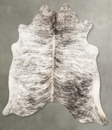 Grey Brindle X-Large Brazilian Cowhide Rug 6'2"H x 6'6"W #B30132 by Hudson Hides