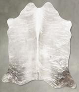 Grey Brindle Large Brazilian Cowhide Rug 6'0"H x 5'5"W #B30137 by Hudson Hides