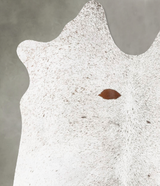 Salt and Pepper Black Medium Brazilian Cowhide Rug 4'11"H x 4'2"W #B30139 by Hudson Hides