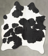 Black and White Medium Brazilian Cowhide Rug 5'7"H x 4'6"W #B30140 by Hudson Hides