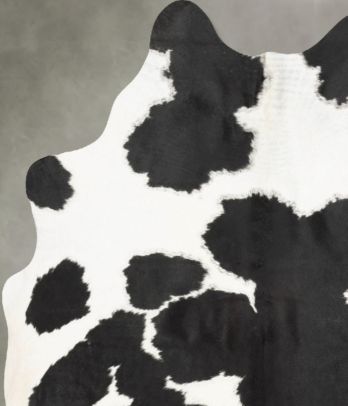 Black and White Medium Brazilian Cowhide Rug 5'7"H x 4'6"W #B30140 by Hudson Hides
