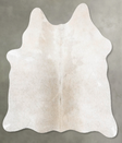 Grey with Beige Medium Brazilian Cowhide Rug 3'8"H x 3'6"W #B30141 by Hudson Hides