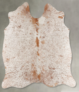 Salt and Pepper Brown Medium Brazilian Cowhide Rug 4'5"H x 4'0"W #B30142 by Hudson Hides