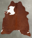 Brown and White Regular Medium Brazilian Cowhide Rug 4'11"H x 3'11"W #B30143 by Hudson Hides