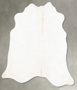 Ivory with Beige Medium Brazilian Cowhide Rug 4'7"H x 4'4"W #B30145 by Hudson Hides