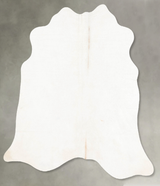 Ivory with Beige Medium Brazilian Cowhide Rug 4'7"H x 4'4"W #B30145 by Hudson Hides