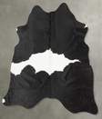 Black and White Medium Brazilian Cowhide Rug 5'4"H x 5'2"W #B30146 by Hudson Hides