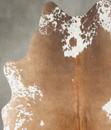 Salt and Pepper Brown Medium Brazilian Cowhide Rug 4'10"H x 4'1"W #B30147 by Hudson Hides