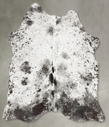 Chocolate and White Medium Brazilian Cowhide Rug 3'11"H x 4'3"W #B30148 by Hudson Hides