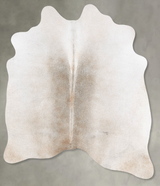 Grey with Beige Medium Brazilian Cowhide Rug 5'2"H x 4'6"W #B30151 by Hudson Hides