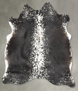 Salt and Pepper Black Medium Brazilian Cowhide Rug 5'3"H x 4'9"W #B30155 by Hudson Hides