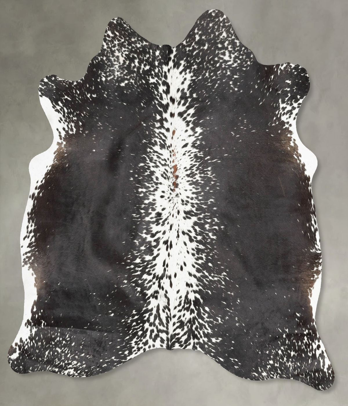 Salt and Pepper Black Cowhide Rug #B30155