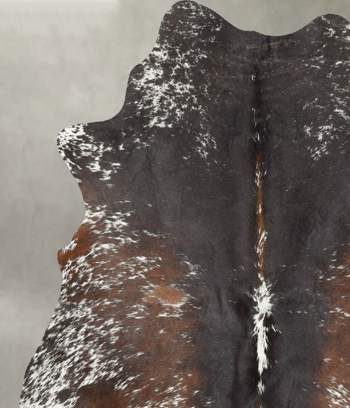 Salt and Pepper Brown Medium Brazilian Cowhide Rug 6'1"H x 4'10"W #B30156 by Hudson Hides