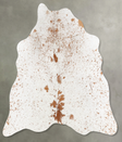 Salt and Pepper Brown Medium Brazilian Cowhide Rug 4'5"H x 4'10"W #B30158 by Hudson Hides