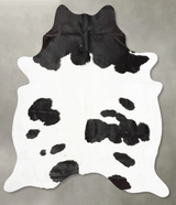 Black and White X-Large Brazilian Cowhide Rug 7'8"H x 6'5"W #B30160 by Hudson Hides