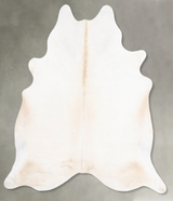 Ivory with Beige XX-Large Brazilian Cowhide Rug 7'9"H x 6'7"W #B30162 by Hudson Hides
