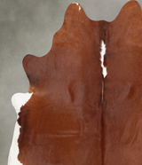 Brown and White Regular XX-Large Brazilian Cowhide Rug 7'11"H x 7'0"W #B30165 by Hudson Hides