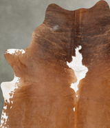 Brown and White Regular XX-Large Brazilian Cowhide Rug 8'9"H x 6'8"W #B30168 by Hudson Hides