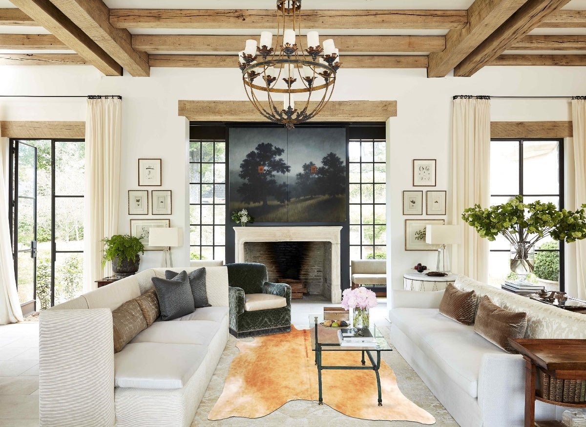 Beige Cowhide Rug #B3016