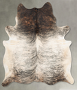 Grey Brindle XX-Large Brazilian Cowhide Rug 8'0"H x 6'10"W #B30174 by Hudson Hides