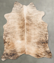 Light Brindle Medium Brazilian Cowhide Rug 5'7"H x 5'3"W #B30178 by Hudson Hides