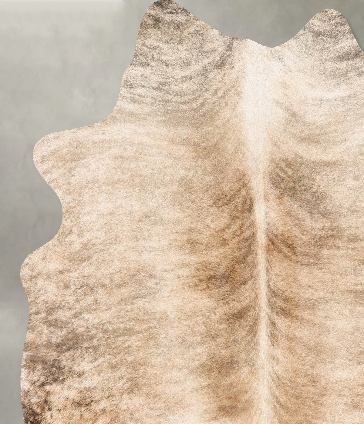 Light Brindle Medium Brazilian Cowhide Rug 5'7"H x 5'3"W #B30178 by Hudson Hides